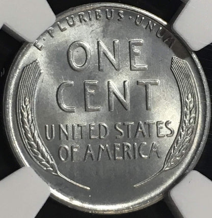 1943-D Lincoln Steel Wheat Cent 1C NGC MS67 - 75th Anniversary Steel Cent Holder