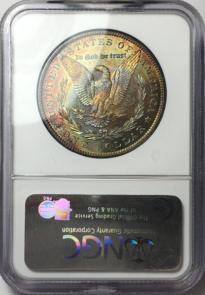 1881-S Morgan Silver Dollar MS65 NGC Dual Sided Monster Rainbow Toning