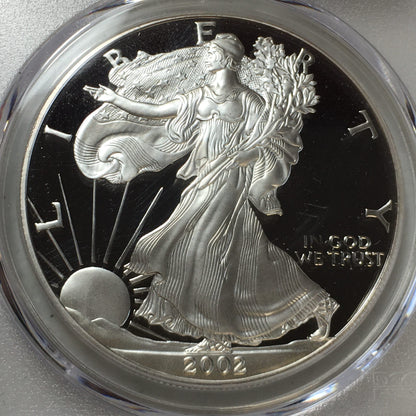 2002-W Proof Silver Eagle - PCGS PR69 DCAM - Cameron Reagan Signed Legacy Series
