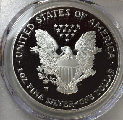 2002-W Proof Silver Eagle - PCGS PR69 DCAM - Cameron Reagan Signed Legacy Series