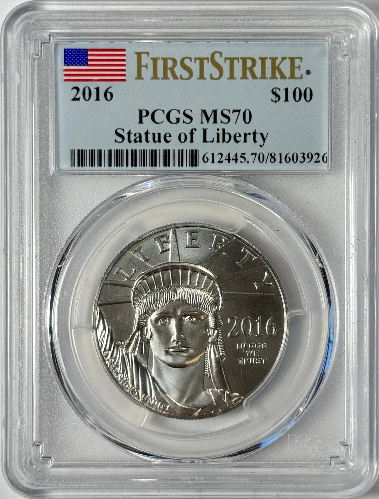 2017 $100 Platinum American Eagle 1 Oz MS70 PCGS First Strike