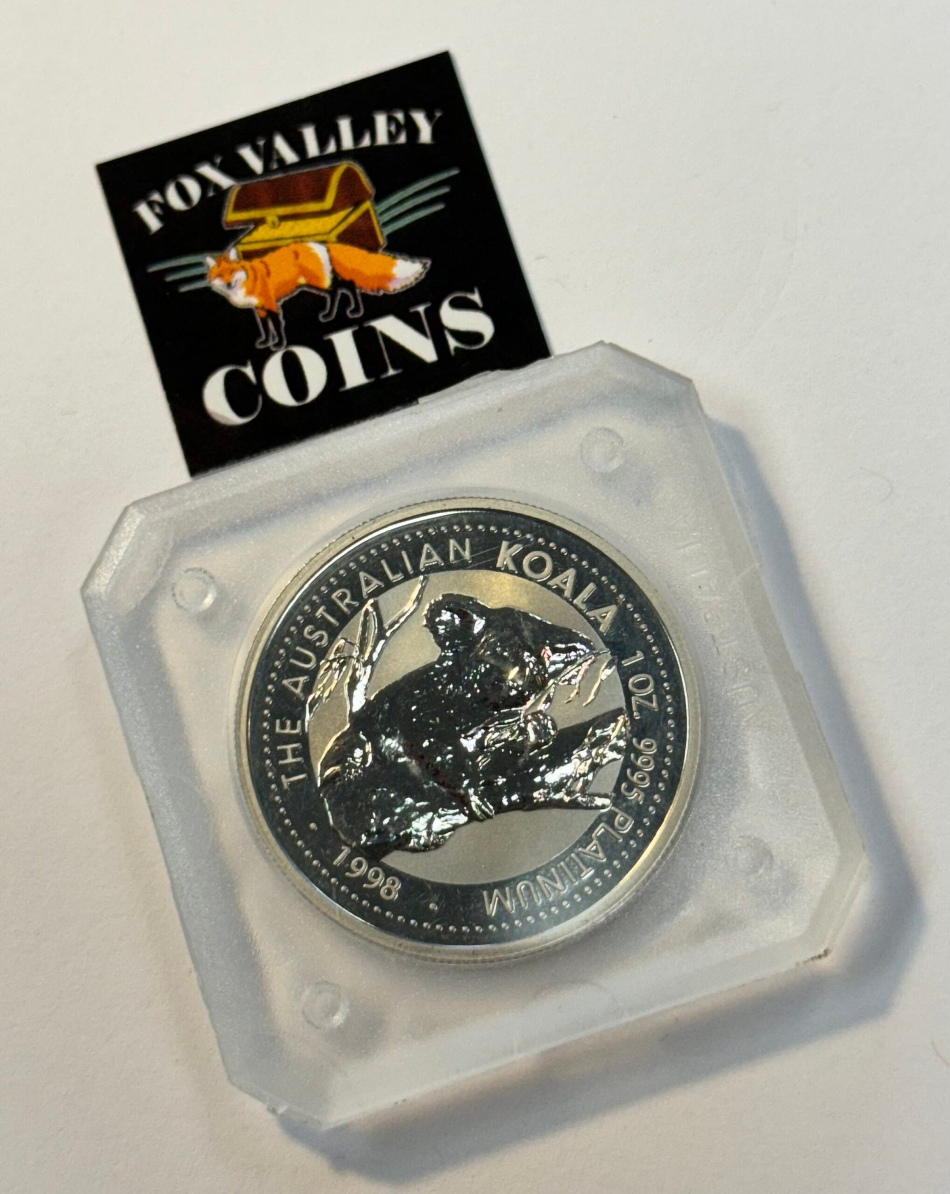 1999 Australia $100 1 Oz .9995 Platinum Koala in Original Mint Capsule - Key Date