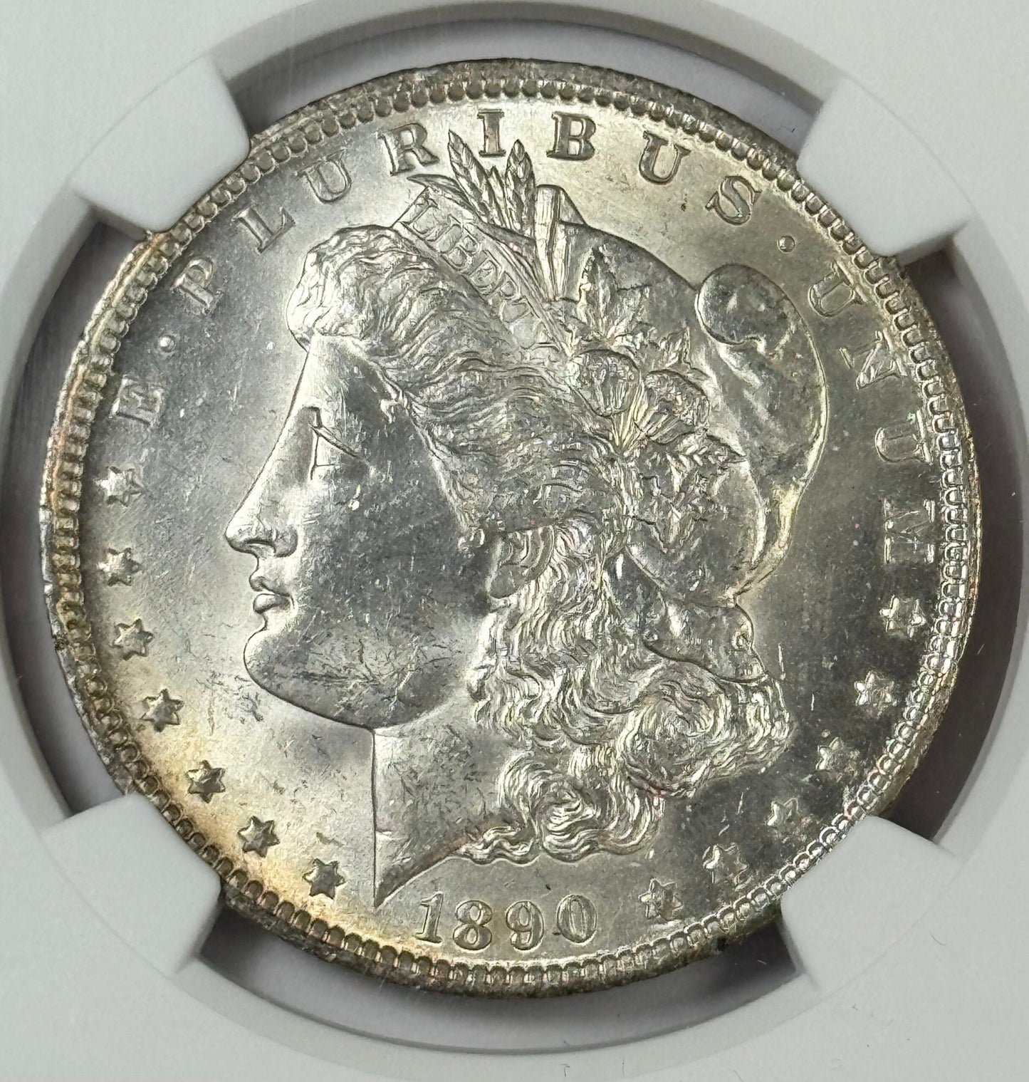 1890-O Morgan Silver Dollar MS62 NGC - Lustrous Coin