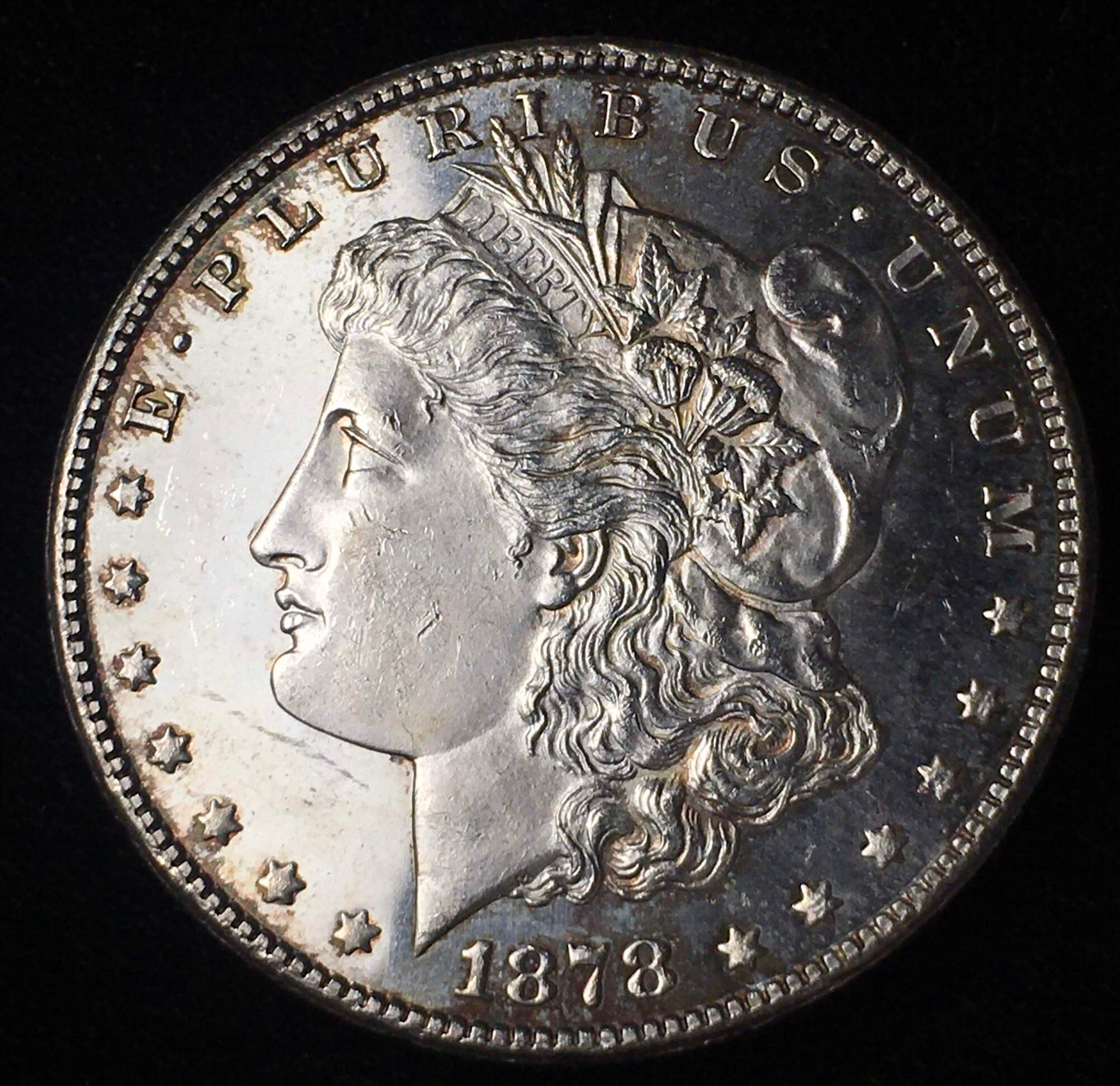 1878-S Morgan Silver Dollar BU Obverse DMPL Rev PL