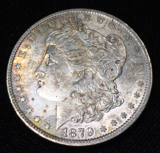 1879-O Morgan Silver Dollar - AU/BU Better Date, Slightly Toned - Details on Reverse - Neat Coin