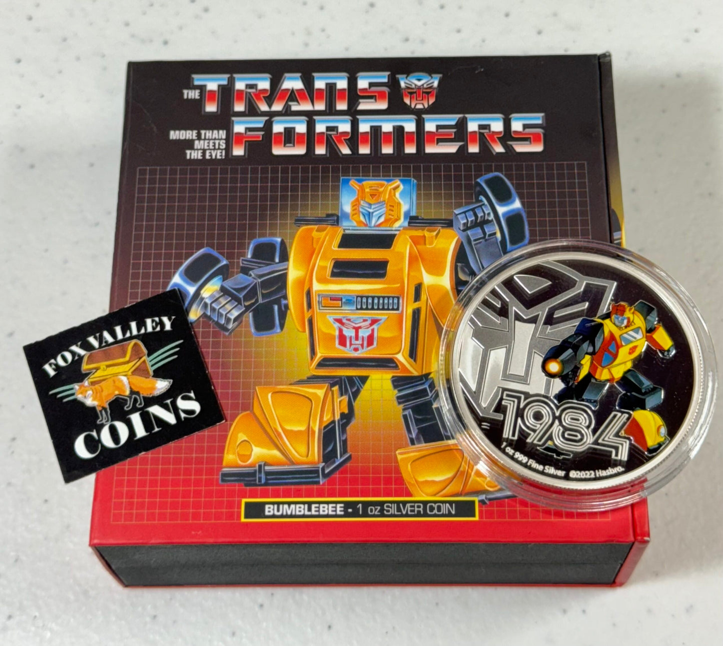 2023 Niue Transformers Bumblebee - Colorized 1 Oz .999 Silver Proof Coin in OGP