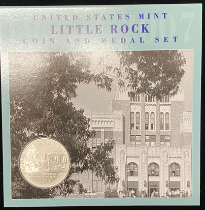 2007-P Little Rock Desegregation BU Silver Dollar Coin & Medal Commem