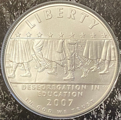 2007-P Little Rock Desegregation BU Silver Dollar Coin & Medal Commem