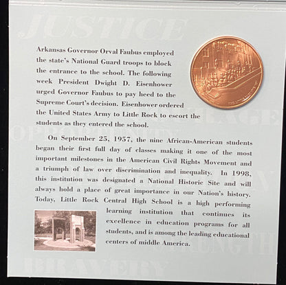 2007-P Little Rock Desegregation BU Silver Dollar Coin & Medal Commem