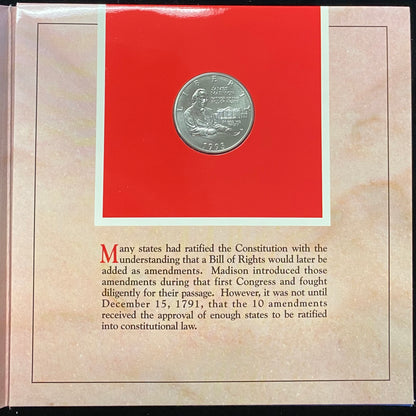 1993-W BU Bill of Rights James Madison Half Dollar Commemorative & Medal Set