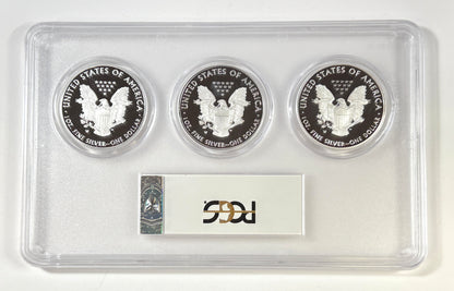 2019-W Silver Eagle 3PC Set - PR70 DCAM PCGS Edmund Moy Sig FDOI TRIHOLDER