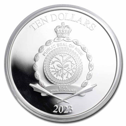 2023 Niue $10 DC Villains THE PENGUIN 3 oz Silver Colorized Coin in OGP