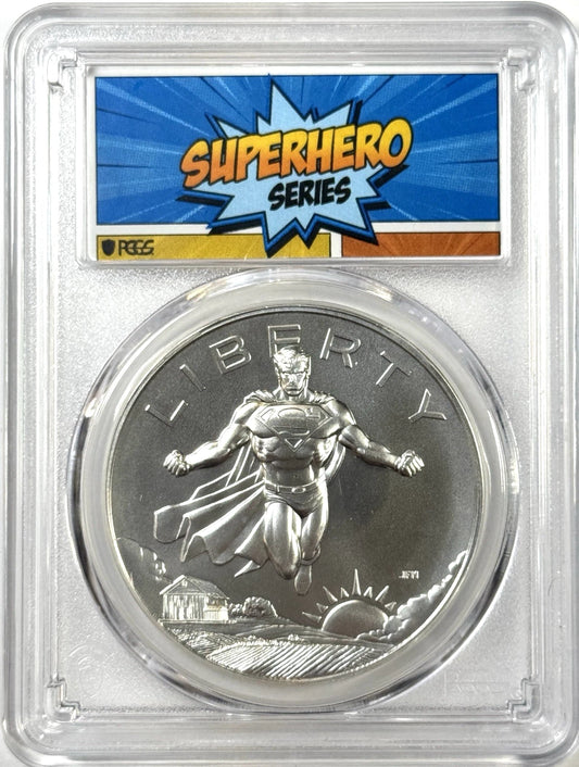 2025 Superman DC Comics 1 oz Silver Medal PCGS MS70 First Strike - SUPERHERO SRS