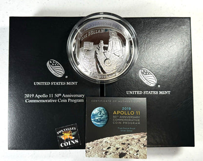 2019-P Apollo 11 50th Anniversary 5 Oz Proof Silver Commemorative in U.S. Mint OGP