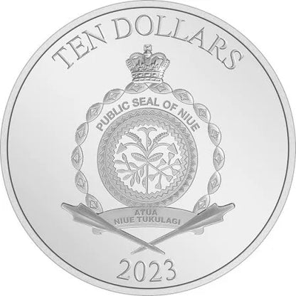 2023 Niue $10 DC Villains THE JOKER 3 oz Silver Colorized Coin in OGP