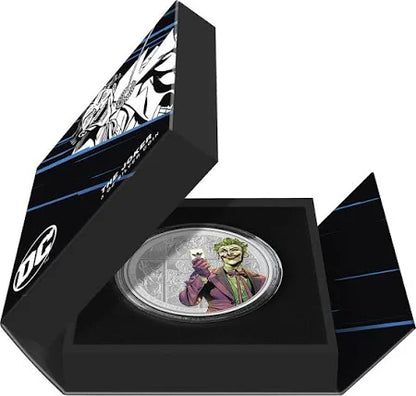 2023 Niue $10 DC Villains THE JOKER 3 oz Silver Colorized Coin in OGP