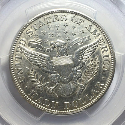 1907-P Barber Silver Half Dollar - Cleaned - High AU Details - PCGS Certified