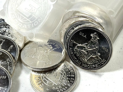 1983 Engelhard Silver American Prospector - 1 OZ Blast White Round! Key Date! 🔥