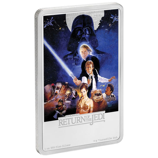 2017 Niue $2 Star Wars RETURN OF THE JEDI Poster 1 oz Silver Proof Colorized Coin