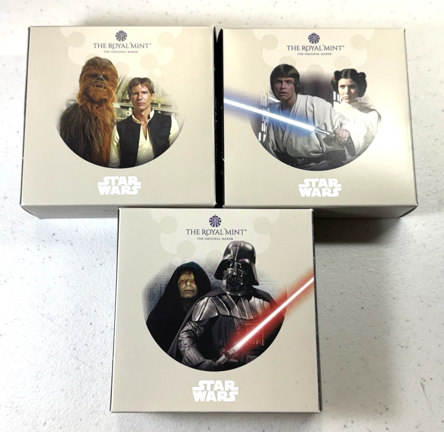 2023 UK Star Wars: Dark Side, Jedi Royalty, Rebels - 2 oz Proof Silver Coins (3) in OGP!