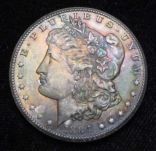 1884-cc-morgan-silver-dollar-deep-rainbow-toning-bu-brilliant-uncirculated